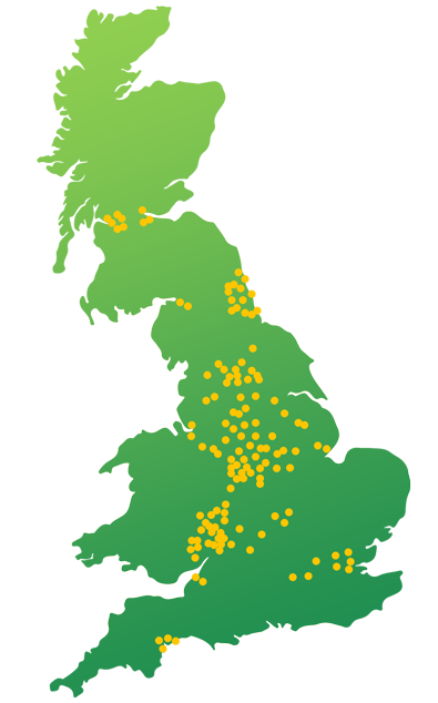 Map of nationwide locations