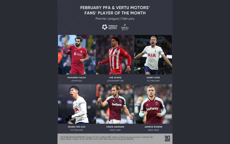 PFA Award February Premier League