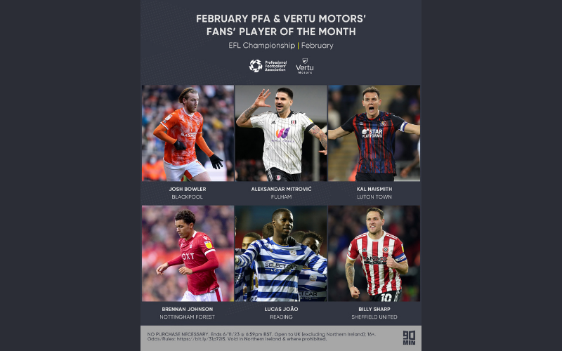 PFA Award February Championship