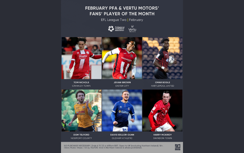 PFA Award February League 2