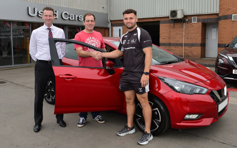 Widnes Vikings Fan Wins Car Giveaway with Bristol Street Motors 