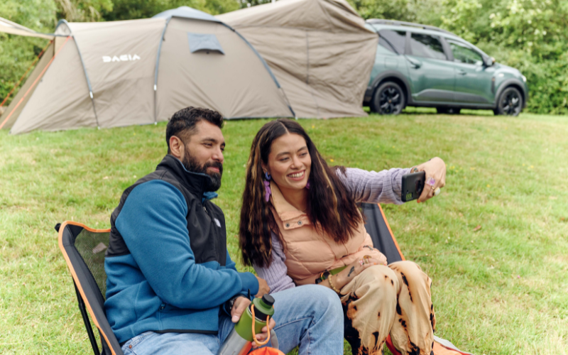 British people camping