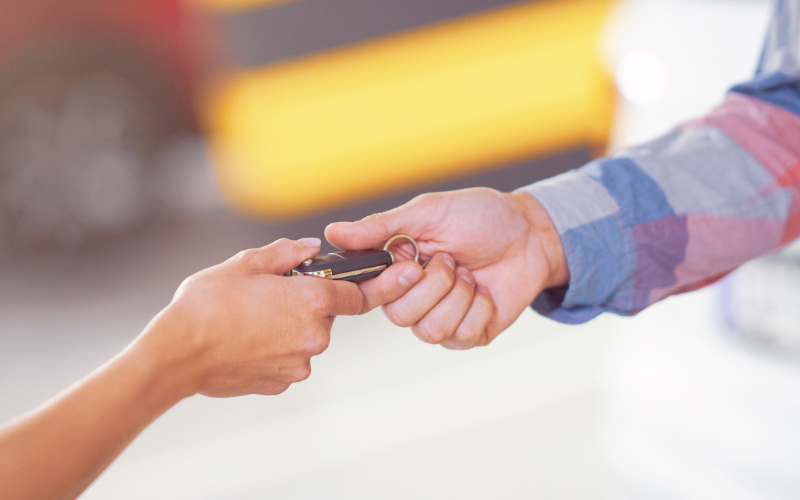 handing over car keys