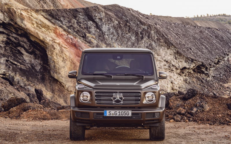 Mercedes-Benz G-Class in a rocky, off-road setting