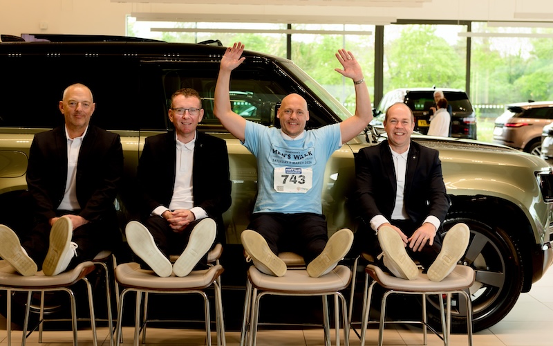 Vertu Jaguar Land Rover Exeter Steps Up For Charity In Hospiscare Men's Walk