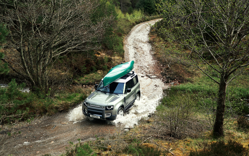 Defender in water