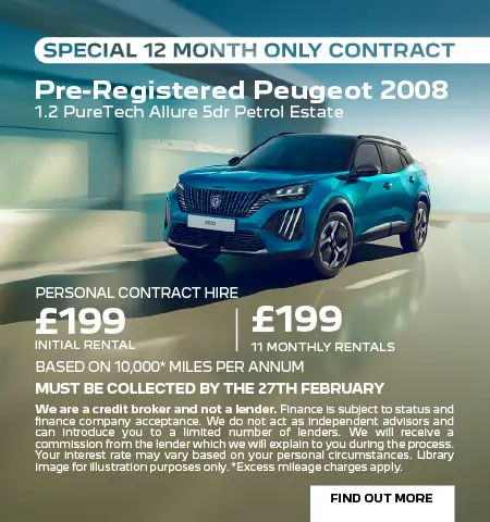 Peugeot 2008 Pre Reg