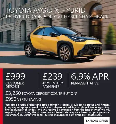 Toyota Aygo X Q3 offer 210726
