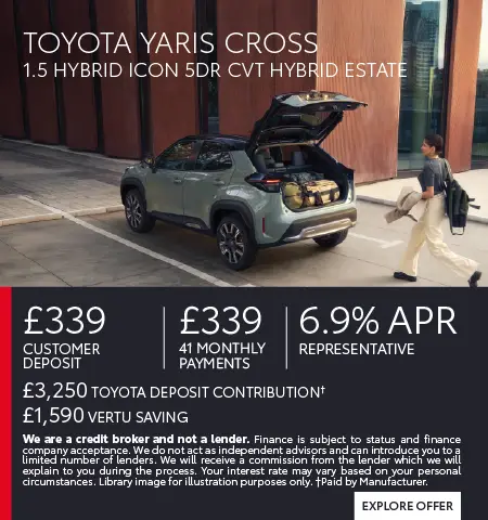 Toyota Yaris cross updated Q3 offer 300726