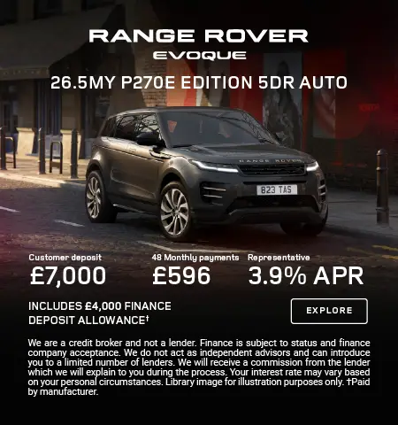 Land rover RR Evoque Q3 offer 110826