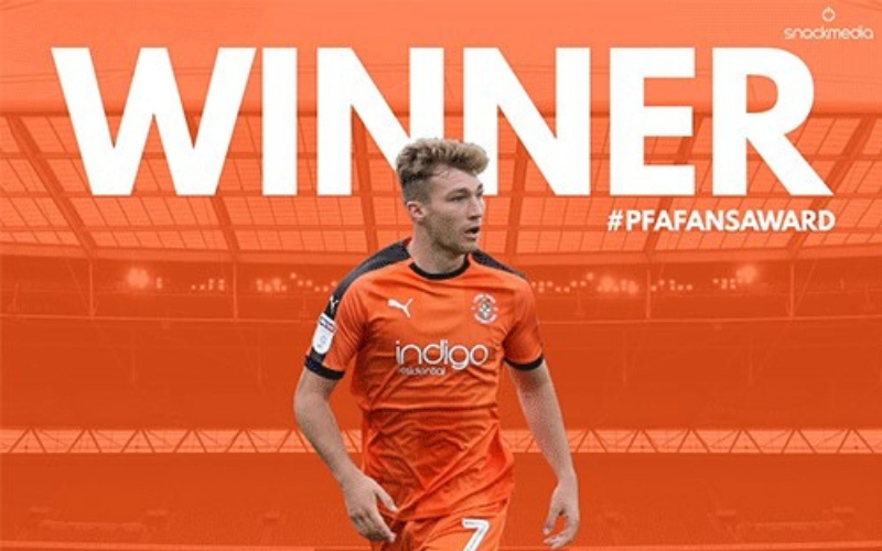Luton Towns Jack Stacey Wins League One PFA BSM Fans Player of The Month Award