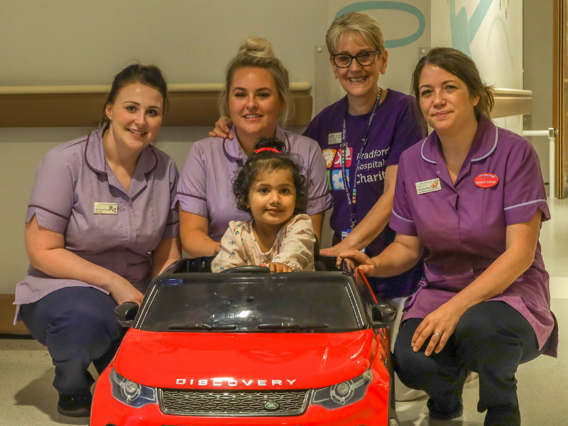 Bradford Hospital accelerates care on children�s ward with mini Land Rover gift
