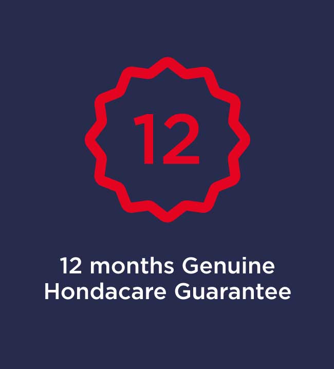 Honda 12 months guarantee