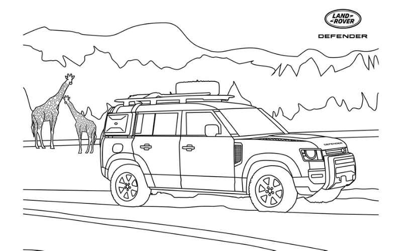 Lockdown Land Rover Defender Colouring In