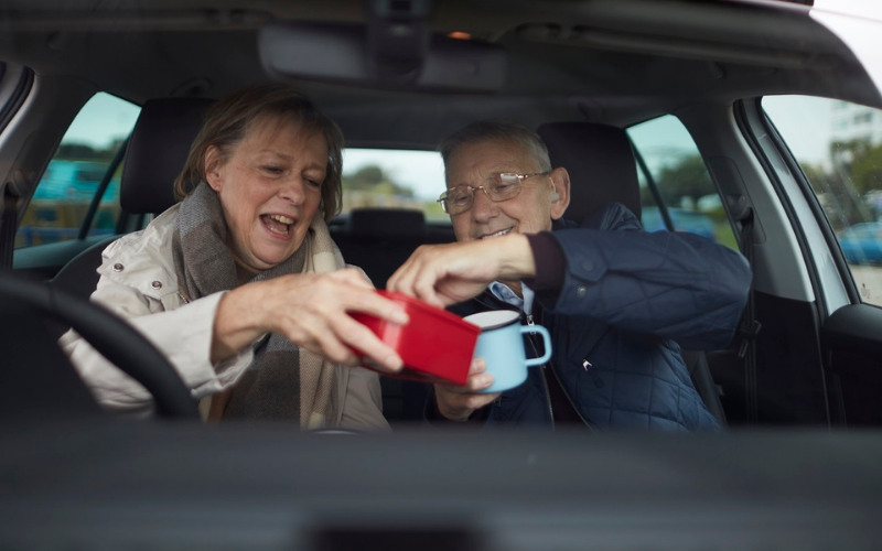 Couple in car