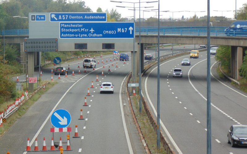 Signs on motorway